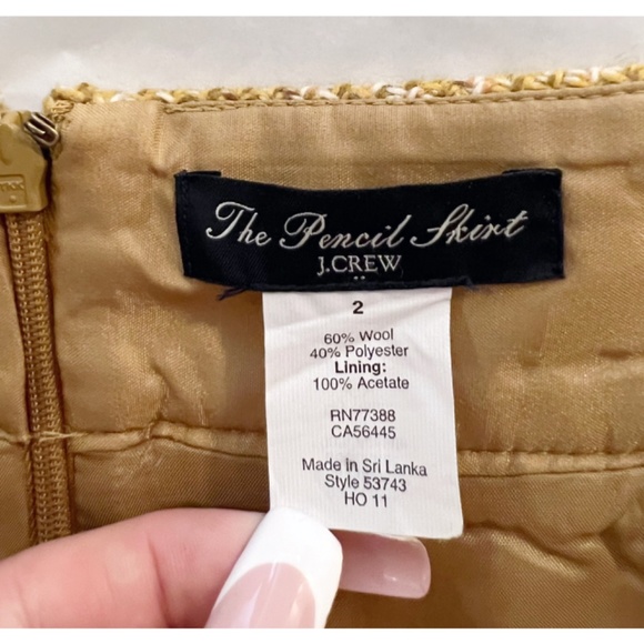 J. Crew Wool Tweed Pencil Skirt - Picture 2 of 5